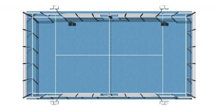 Padel court size